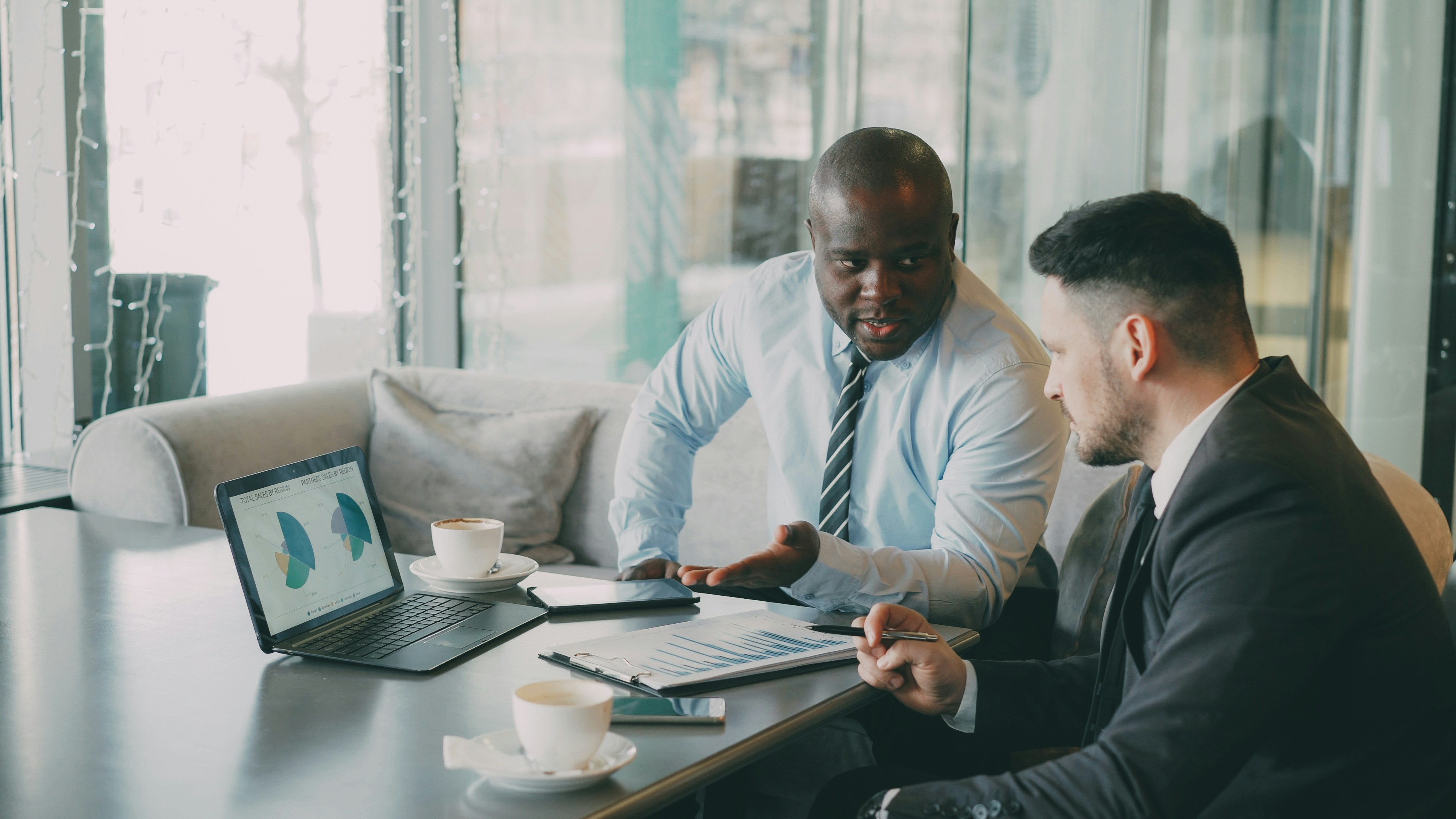 Fractional controller and CEO review charts together